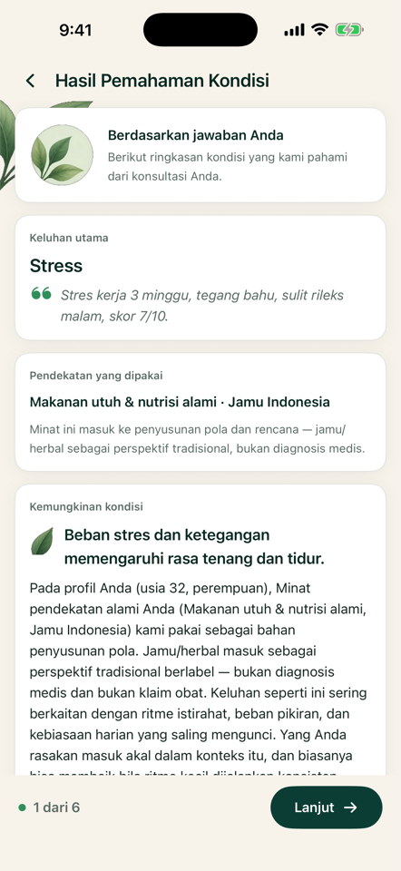 Hasil stres