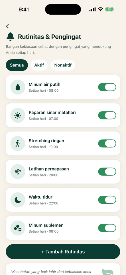 Rutinitas & Pengingat