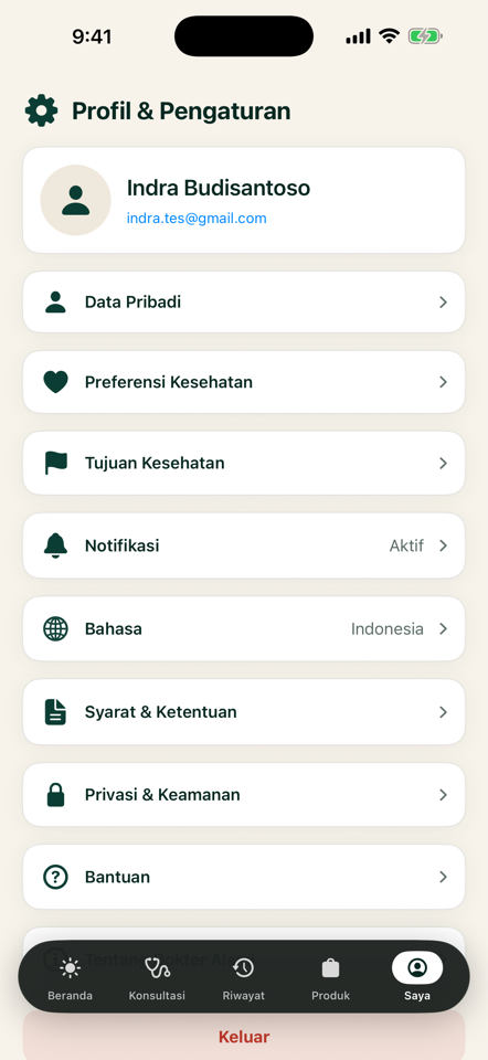 Profil & Pengaturan